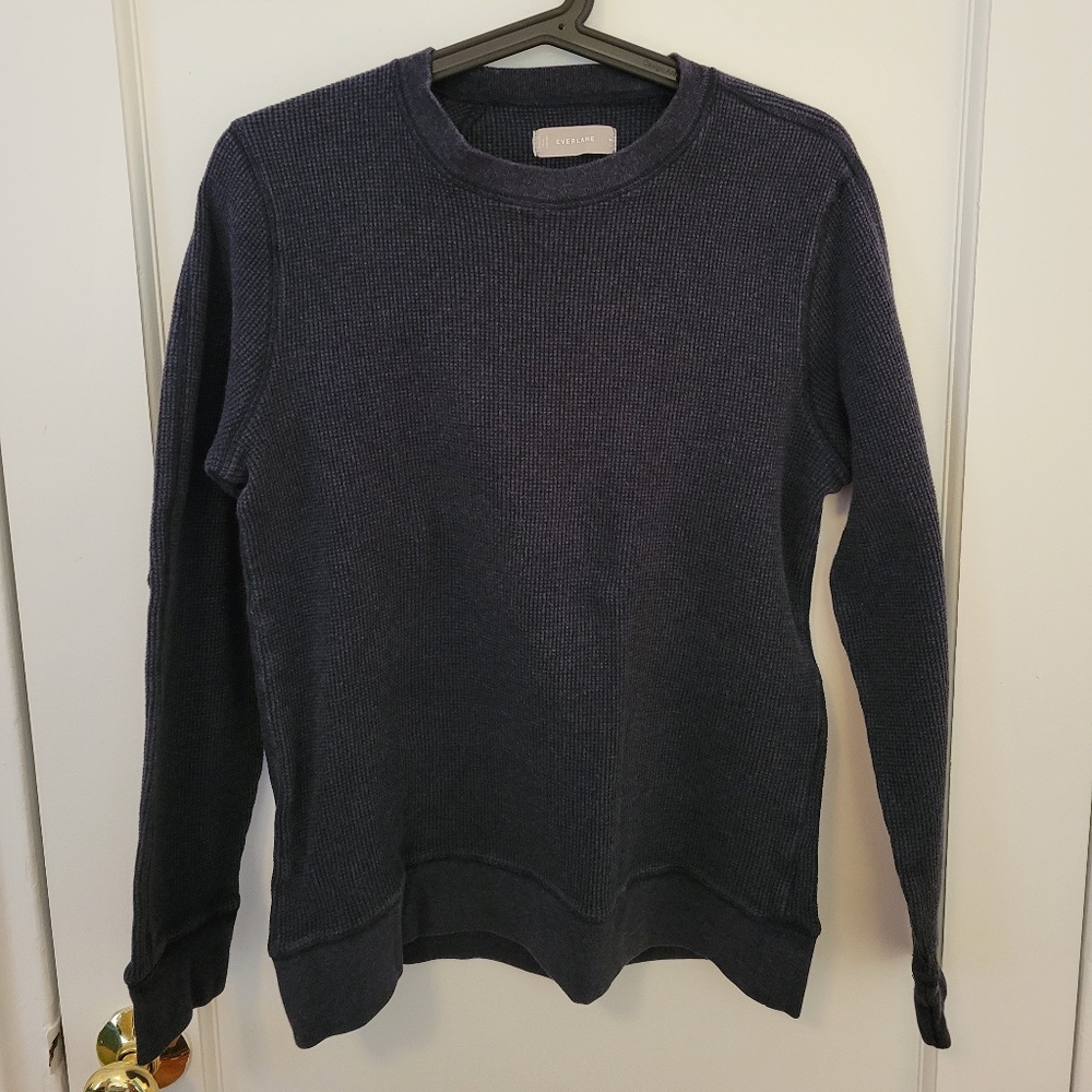 Everlane The Waffle Long-Sleeve Crew Tee 100% Cotton